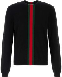 Gucci - Web-Stripe Cashmere Sweater - Lyst