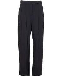 Pinko - Pleated Straight Leg Trousers - Lyst