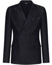 Dolce & Gabbana - Dolce & Gabbana Cotton Elastan Modal Silk Lyocell Jacket - Lyst