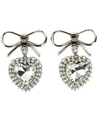 Alessandra Rich - Metal Bow Earrings - Lyst