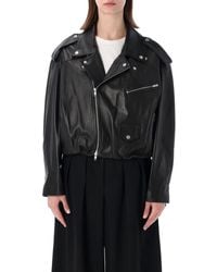 S.W.O.R.D - Elastic Hem Leather Jacket - Lyst