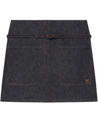 Courreges - Two Pockets Denim Skirt - Lyst