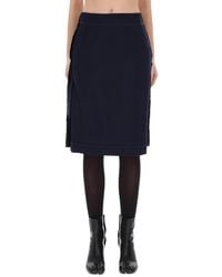 Maison Margiela - Midi Skirt With Zipper Detail - Lyst