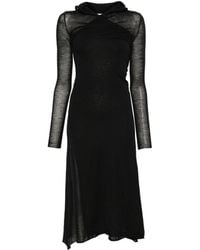 Fendi - Hooded Long-Sleeve Midi Dress - Lyst