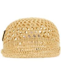 Prada - Raffia Hat - Lyst