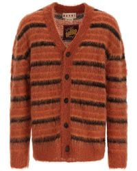 Marni - Brushed Striped Cardigan - Lyst