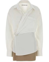 Alexander Wang - White Poplin Mini Dress - Lyst