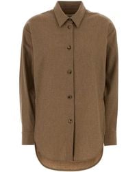 KHAITE - Stretch Wool Blend Goya Shirt - Lyst