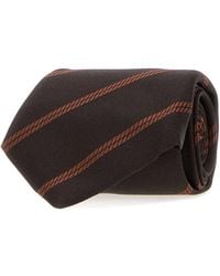 Brunello Cucinelli - Embroidered Silk Tie, 8 Cm - Lyst