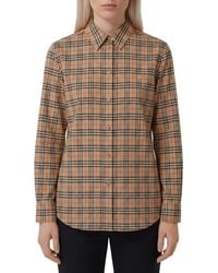 Burberry - Archive Check Long-Sleeved Shirt - Lyst