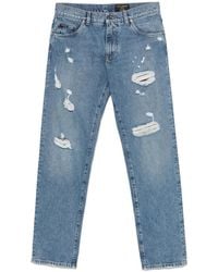 Dolce & Gabbana - Dolce & Gabbana Classic Five-Pocket Cotton Jeans With Abrasions - Lyst
