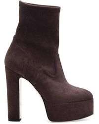Casadei - Leather Rubber Boots - Lyst