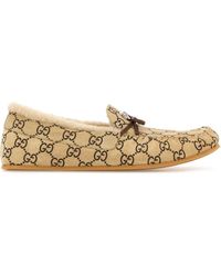 Gucci - Printed Leather Loafers - Lyst