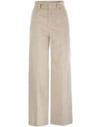 Brunello Cucinelli - Fluid Corduroy Sartorial Track Trousers With Jewellery - Lyst