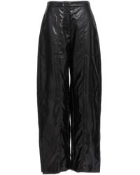 Jil Sander - High-Waisted Cupro Pants With Coated Finish - Lyst