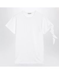 JW Anderson - Jw Anderson Knotted-Sleeve Jersey T-Shirt - Lyst