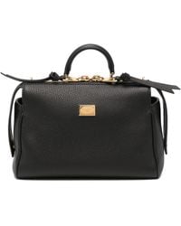 Dolce & Gabbana - Dolce & Gabbana Vittoria Calfskin Top Handle Bag - Lyst