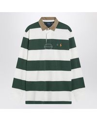 Polo Ralph Lauren - Cream Striped Classic Fit Polo Shirt - Lyst