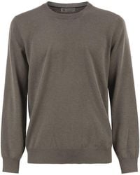 Brunello Cucinelli - Pure Cashmere Crew-Neck Sweater - Lyst