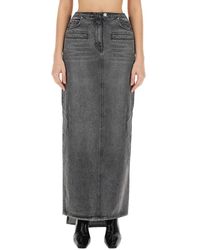 Courreges - Cotton Denim Skirt - Lyst