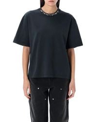 Golden Goose - T-Shirt With Crystals Application - Lyst