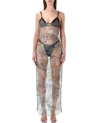 DIESEL - Gaya Mesh Beach Long Dress - Lyst