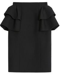 Valentino - Skirt With Ruffles On The Sides - Lyst