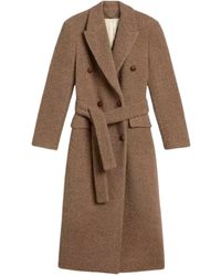 Golden Goose - Cotton Double-Breasted Belted Coat - Lyst