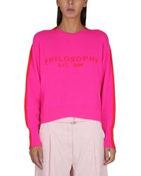 Philosophy Di Lorenzo Serafini - Jersey With Logo Embroidery - Lyst