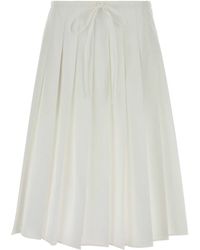 Prada - Pleated Jersey Skirt - Lyst