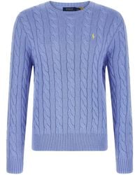 Polo Ralph Lauren - Cotton Braided Sweater - Lyst
