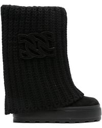Casadei - Tricot Wool Boots - Lyst