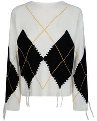Pinko - Berna Pull Argyle Traforato - Lyst