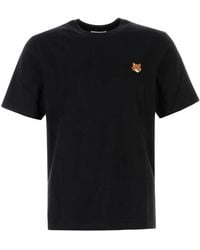 Maison Kitsuné - Maison Kitsuné Fox Head Cotton T-Shirt - Lyst