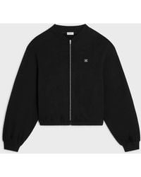 Celine - Teddy Balloon-Sleeves Zip Jacket - Lyst