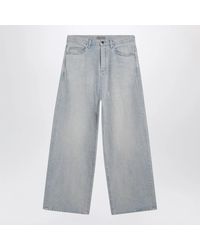 Balenciaga - Light Wide-Leg Denim Jeans - Lyst