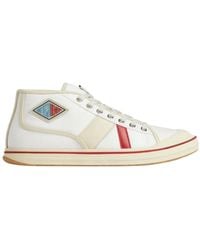 Bottega Veneta - Eliot Mid-Top Canvas Sneakers - Lyst