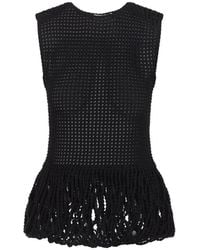 Alaïa - Alaia Peplum Tank Top - Lyst
