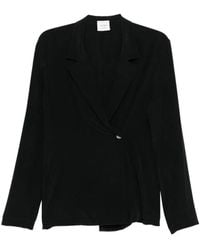 Alysi - Silk Buttoned Asymmetric Blazer - Lyst
