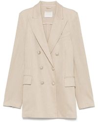 Circolo 1901 - Linen And Cotton Double-Breasted Jacket - Lyst