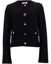 Moschino - Solid Round Neck Cardigan - Lyst