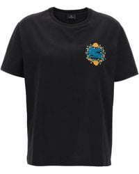 Etro - Logo Embroidery T-Shirt - Lyst