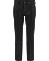 7 For All Mankind - Leather Effect Jeans - Lyst