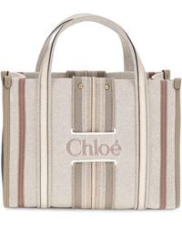 Chloé - Small Woody Loop Canvas Tote Bag - Lyst