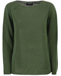 Max Mara - S Max Mara Linen Jumper With Wide Neck - Lyst