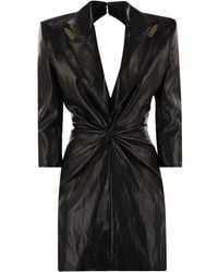 Elisabetta Franchi - Craquelé Dress With Lapels - Lyst