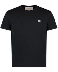 Valentino - Cotton Crew-Neck T-Shirt - Lyst