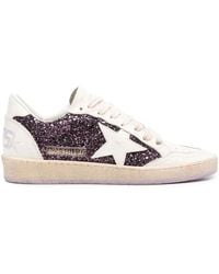 Golden Goose - Ballstar Glitter Upper Leather Toe - Lyst