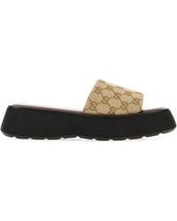 Gucci - Flatform Slide Sandals - Lyst