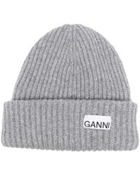 Ganni - Mixed Cap Wool - Lyst